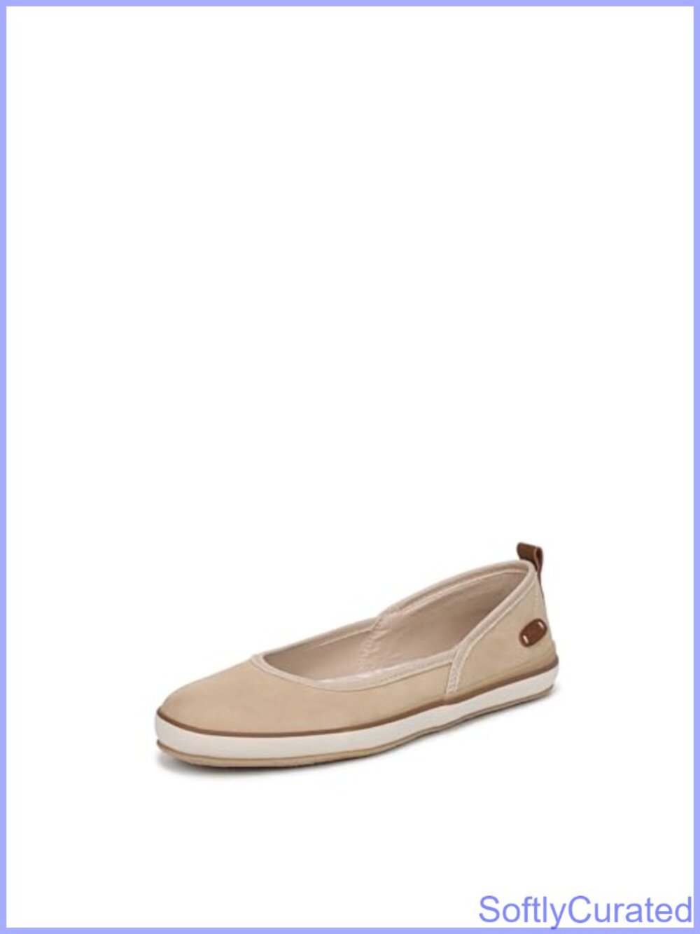 Slip-On Ballet Flats with Faux Leather Upper and Rubber Outsole